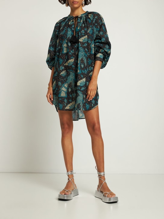 Ulla Johnson: Minikleid aus Baumwolle und Viskose „Biarrita“ - Grün/Bunt - women_1 | Luisa Via Roma
