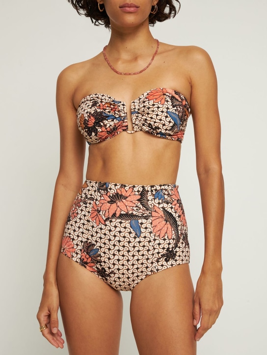 Ulla Johnson: Corsica printed bikini bottom - Ivory/Multi - women_1 | Luisa Via Roma