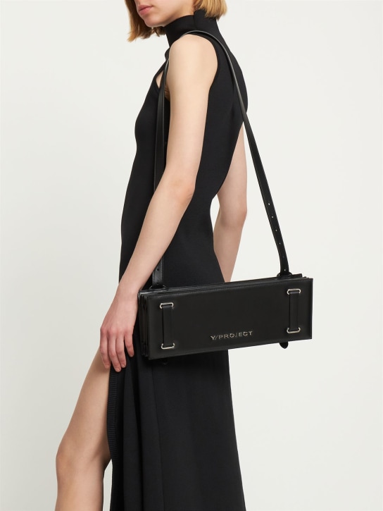 Y/PROJECT: New Accordion leather shoulder bag - Siyah - women_1 | Luisa Via Roma