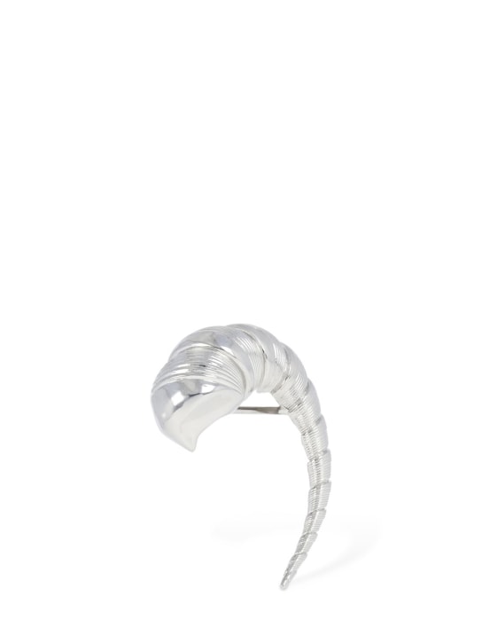 Courreges: Shell shape mono ear cuff - Silver - men_1 | Luisa Via Roma
