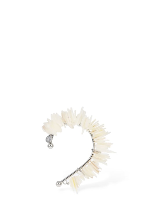 Courreges: Coral mother of pearl mono ear cuff - Pearl - men_0 | Luisa Via Roma