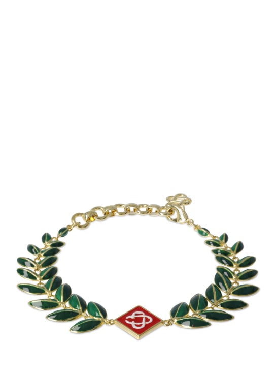Casablanca: Laurel leaf chain bracelet - men_0 | Luisa Via Roma