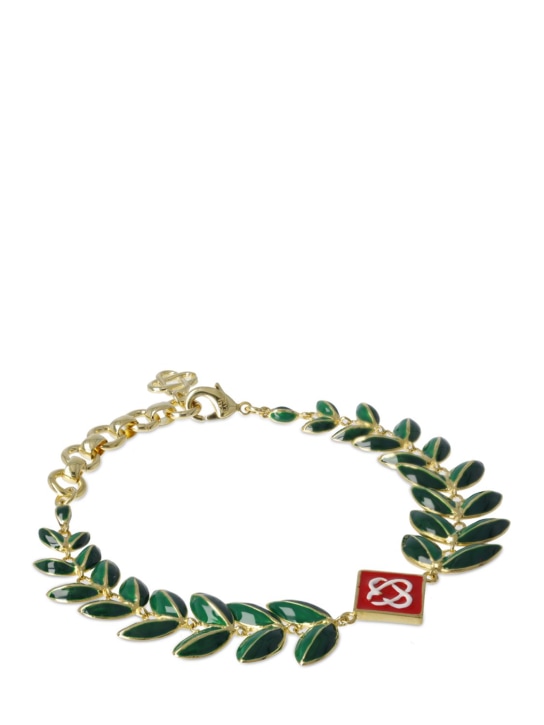 Casablanca: Laurel leaf chain bracelet - men_1 | Luisa Via Roma