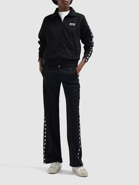 Golden Goose: Star トラックジャージースウェットシャツ - ブラック - women_1 | Luisa Via Roma
