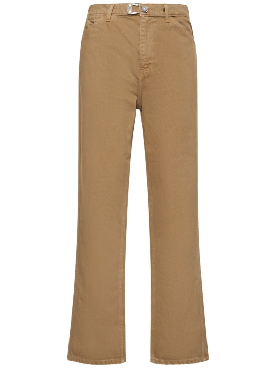 Objects Iv Life: 21厘米直筒棉质牛仔裤 - 米黄色 - men_0 | Luisa Via Roma