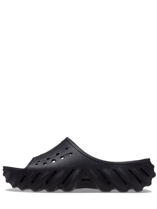 Crocs: Echo slide sandals - Black - men_1 | Luisa Via Roma