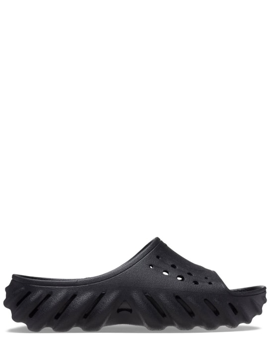 Crocs: Echo slide sandals - Siyah - men_0 | Luisa Via Roma