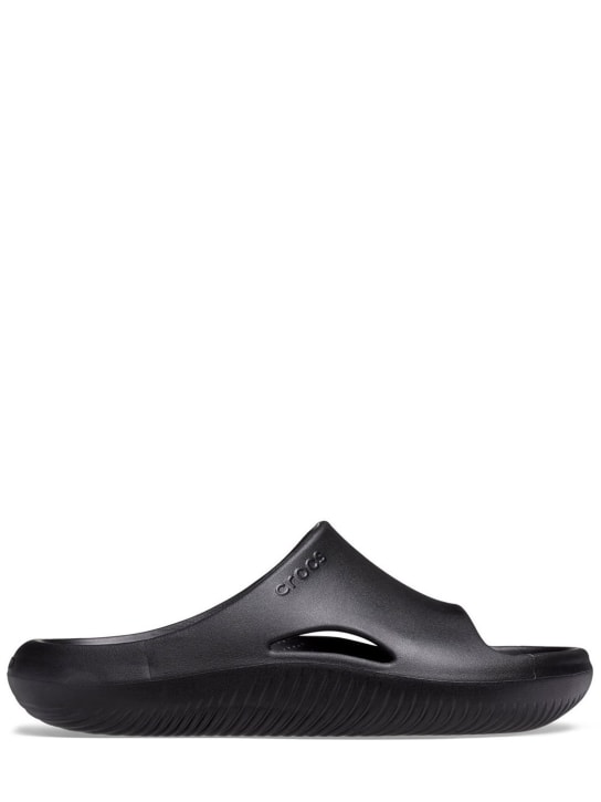 Crocs: Mellow slide sandals - Black - men_0 | Luisa Via Roma