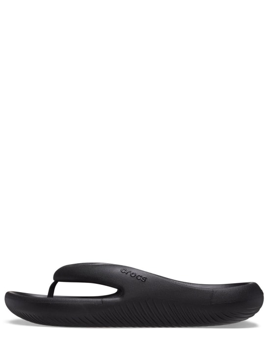 Crocs: Mellow flip flop sandals - Black - men_1 | Luisa Via Roma