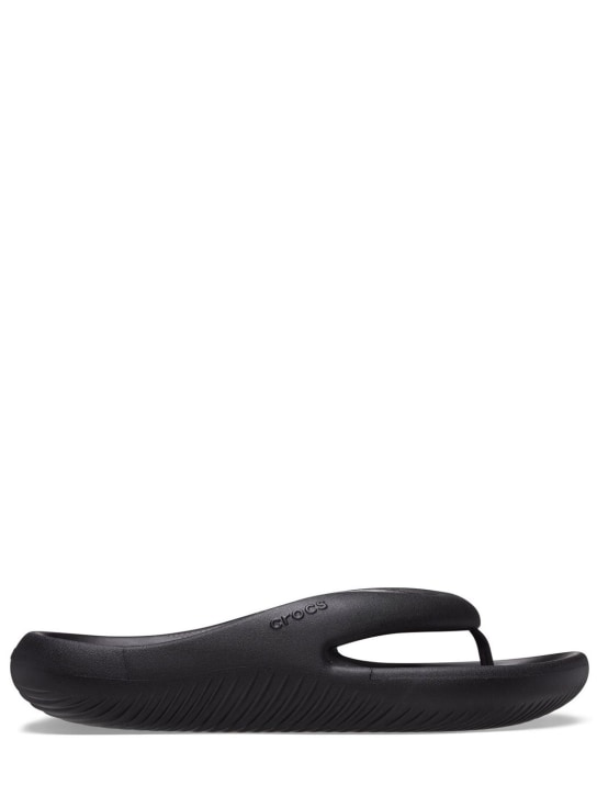 Crocs: Mellow flip flop sandals - Black - men_0 | Luisa Via Roma