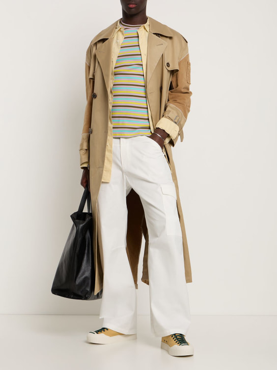 Bluemarble: Cotton cargo pants - White - men_1 | Luisa Via Roma