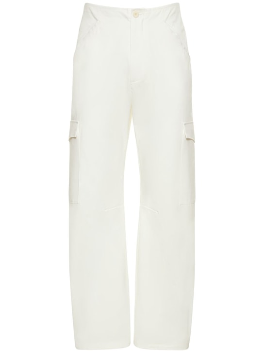 Bluemarble: Cotton cargo pants - White - men_0 | Luisa Via Roma