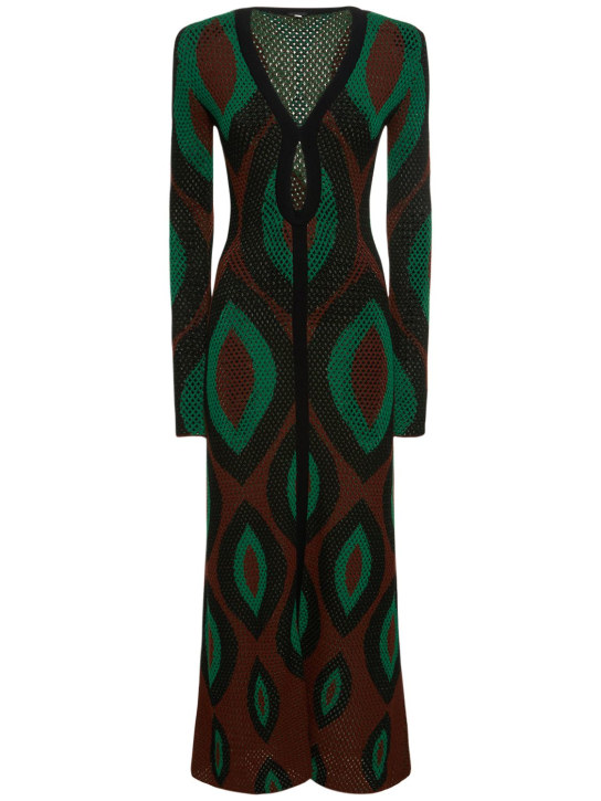 Johanna Ortiz: Robe midi en maille Mysterious World - Multicolore - women_0 | Luisa Via Roma
