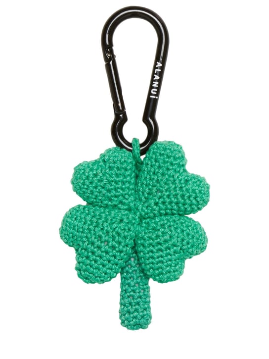Alanui: 4 leaf clover cotton crochet key holder - men_0 | Luisa Via Roma