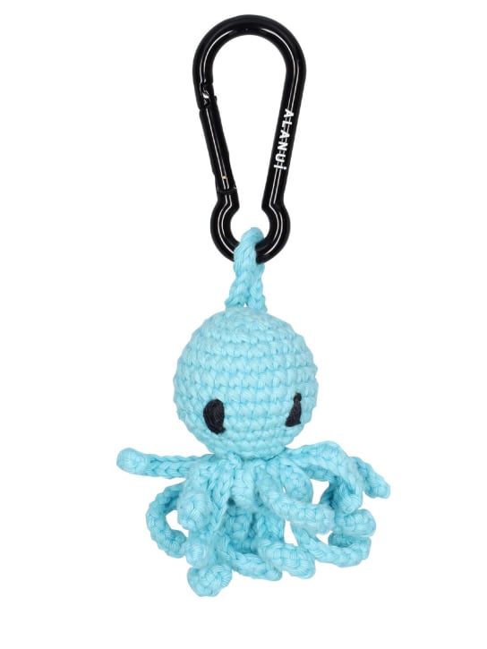 Alanui: Portachiavi Octopus in cotone crochet - Blu/Multi - men_0 | Luisa Via Roma