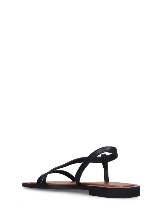 Wales Bonner: Ghanese leather sandals - Black - men_3 | Luisa Via Roma