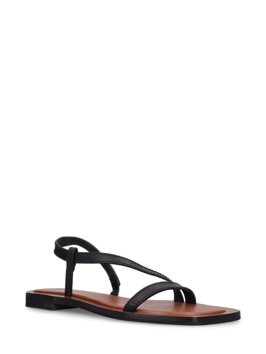 Wales Bonner: Ghanese leather sandals - Black - men_2 | Luisa Via Roma