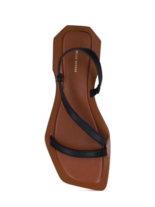 Wales Bonner: Ghanese leather sandals - Black - men_4 | Luisa Via Roma