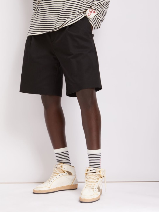Golden Goose: Sky Star leather & suede sneakers - White/Taupe - men_1 | Luisa Via Roma