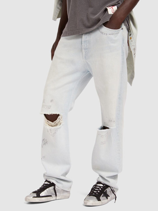 Golden Goose: Super Star leather & suede sneakers - Silver/Black - men_1 | Luisa Via Roma