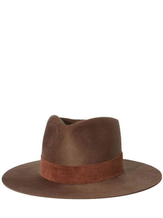 Janessa Leone: Alara wool hat - Dark Sand - women_0 | Luisa Via Roma