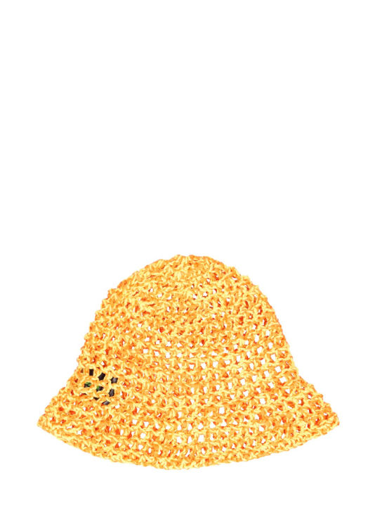 Agr: Crochet raffia bucket hat - Orange - men_0 | Luisa Via Roma