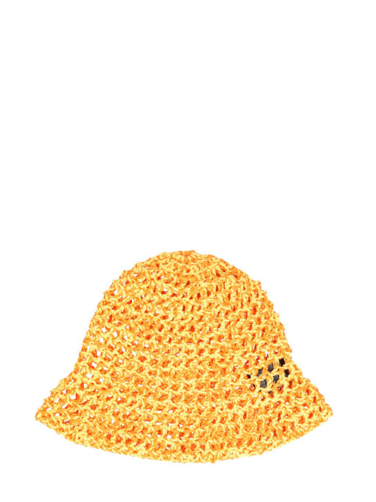 Agr: Crochet raffia bucket hat - Orange - men_1 | Luisa Via Roma