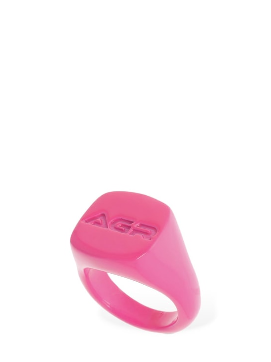 Agr: AGR x Hatton Labs safety signet ring - Pink - men_0 | Luisa Via Roma