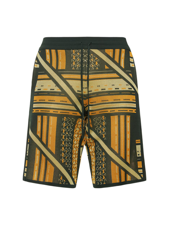 Double-jersey board shorts with drawstring and logo waistband