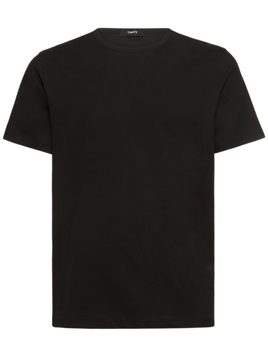 Theory: Precise Luxe Tシャツ - ブラック - men_0 | Luisa Via Roma