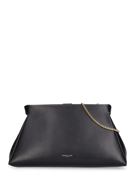 DeMellier: Cannes smooth leather clutch - Siyah - women_0 | Luisa Via Roma