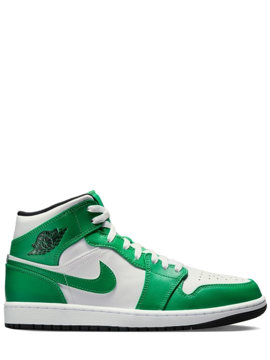 Nike: Sneakers Air Jordan 1 Mid - Lucky Green - men_0 | Luisa Via Roma