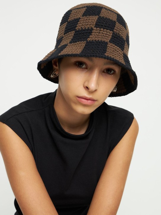 Memorial Day: Checkered bucket hat - Luxury - women_1 | Luisa Via Roma