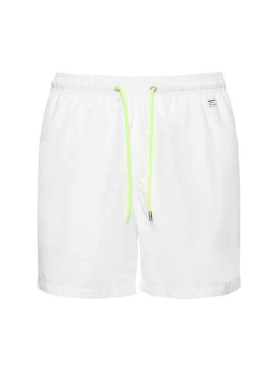 Mc2 Saint Barth: Pantone超轻科技织物沙滩裤 - 白色 - men_0 | Luisa Via Roma