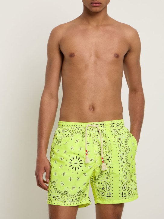 Mc2 Saint Barth: Bandana print tech swim shorts - men_1 | Luisa Via Roma