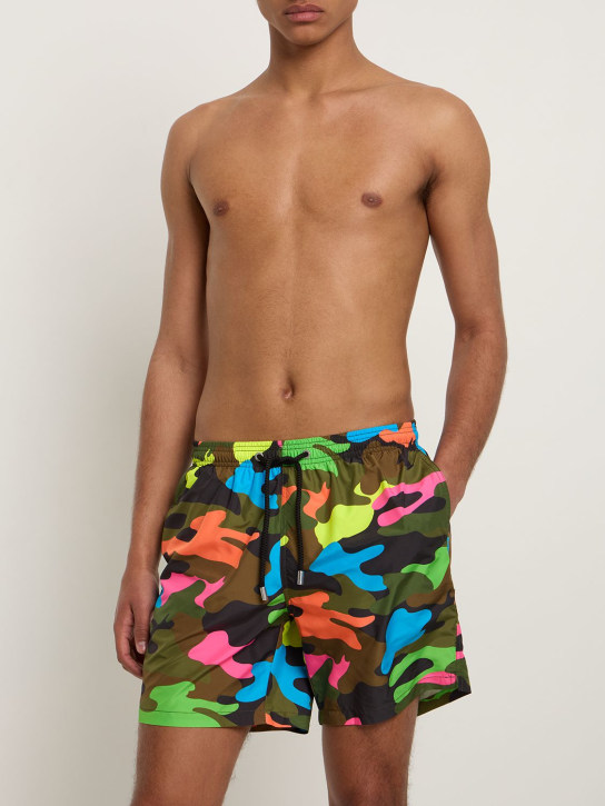 Mc2 Saint Barth: Camouflage print tech swim shorts - Multicolor - men_1 | Luisa Via Roma