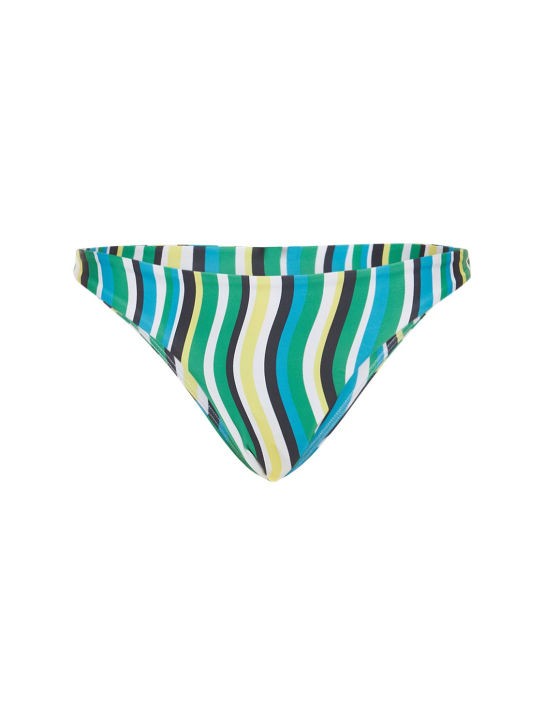 Simon Miller: Bwai striped bikini bottoms - Green/Multi - women_0 | Luisa Via Roma