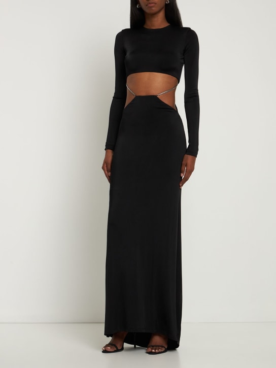 Et Ochs: Vestito Luisa in maglia con catena - Nero - women_1 | Luisa Via Roma