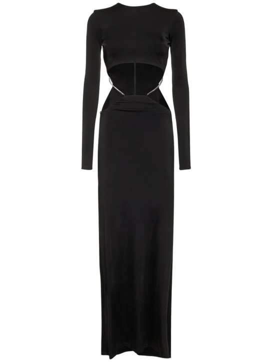 Et Ochs: Vestito Luisa in maglia con catena - Nero - women_0 | Luisa Via Roma