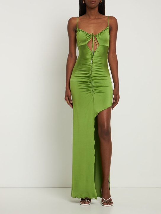 Et Ochs: Langes Jerseykleid „Brie“ - Grün - women_1 | Luisa Via Roma