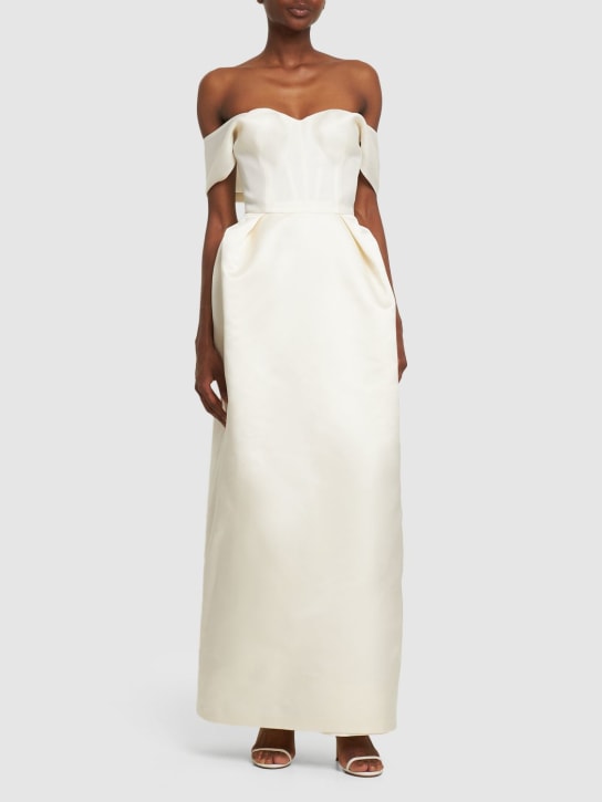 Rosie Assoulin: Vestito in raso duchesse - Avorio - women_1 | Luisa Via Roma