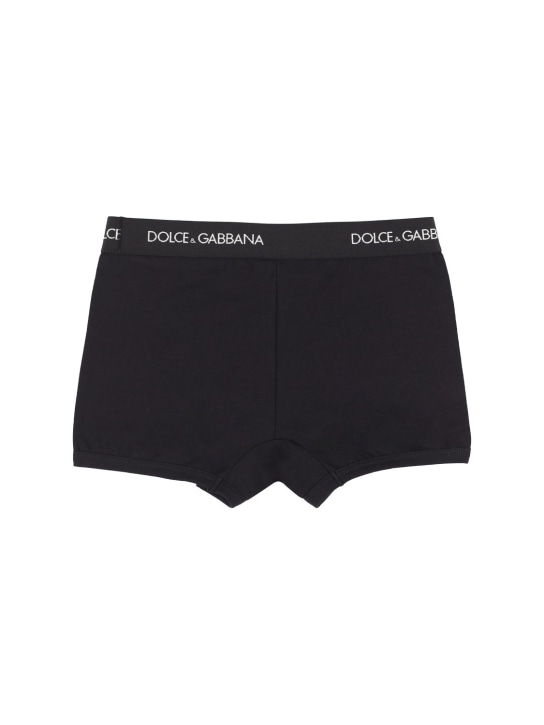 Dolce&Gabbana: Set of 2 logo cotton boxer briefs - kids-boys_2 | Luisa Via Roma