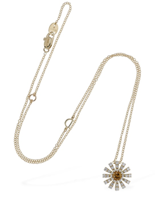 Damiani: Margherita citrine & diamond necklace - Gold/Diamond - women_1 | Luisa Via Roma