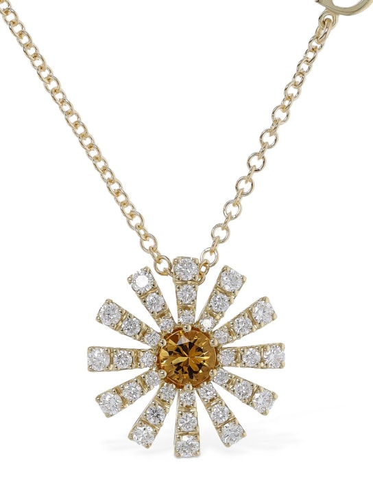 Damiani: Margherita citrine & diamond necklace - Gold/Diamond - women_0 | Luisa Via Roma