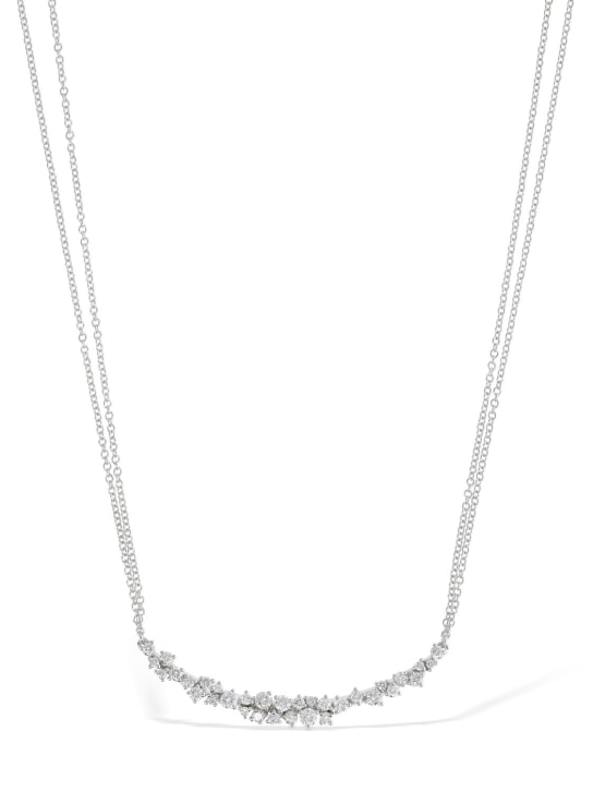 Damiani: Mimosa Flexi 18kt gold&diamond necklace - Silver/Diamond - women_0 | Luisa Via Roma