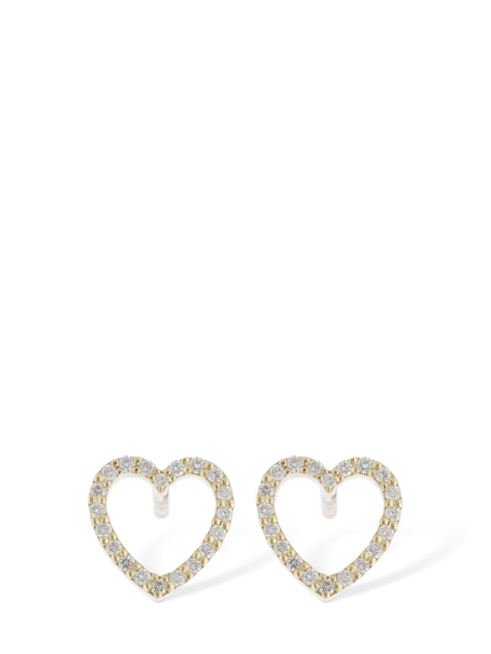 Salvini: I Segni 18kt & diamond heart earrings - Gold/Diamond - women_0 | Luisa Via Roma