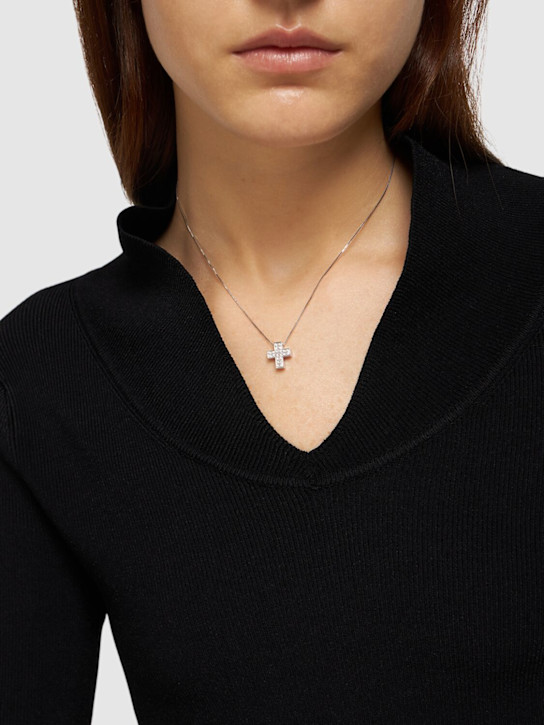 Salvini: Collana I Segni in oro 18kt con diamante - Silver/Diamond - women_1 | Luisa Via Roma