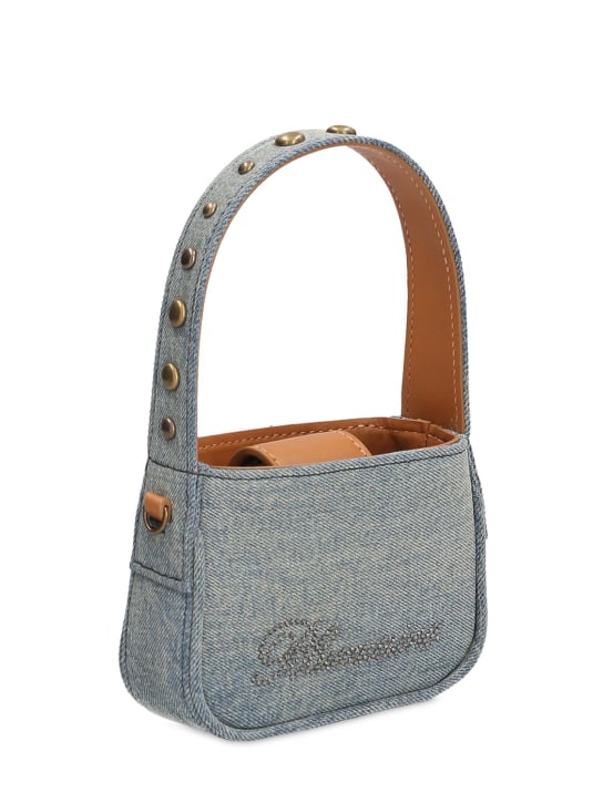 Blumarine: Bolso de mano Mini de denim - Ticino/Warmsand - women_1 | Luisa Via Roma