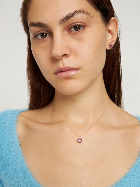 Bliss: Collar de oro 9kt y amatista - Oro/Violeta - women_1 | Luisa Via Roma