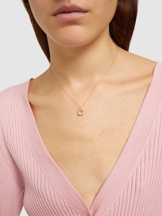 Bliss: Collar de cuarzo y oro 9kt - Oro Rosa/Rosa - women_1 | Luisa Via Roma